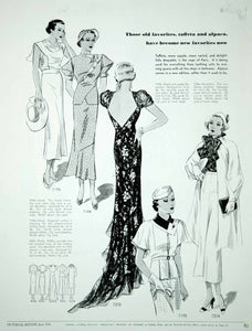 1934 Article Vintage 30's Fashion Women Summer Dresses Clothing Frock –  Period Paper Historic Art LLC