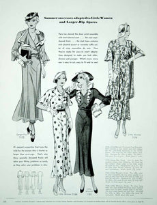 1934 Article Vintage 30's Fashion Women Summer Dresses Clothing Frock –  Period Paper Historic Art LLC