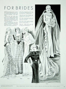 1934 Article Vintage Fashion Women Dresses Trousseau Wedding Gown Brid –  Period Paper Historic Art LLC