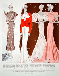 1935 Article Vintage 30s Fashion Women Dresses Evening Gowns Illustrat Period Paper Historic Art LLC 1935 Article Vintage 30s Fashion Women Dresses Evening Gowns Illustrat Period Paper Historic Art LLC