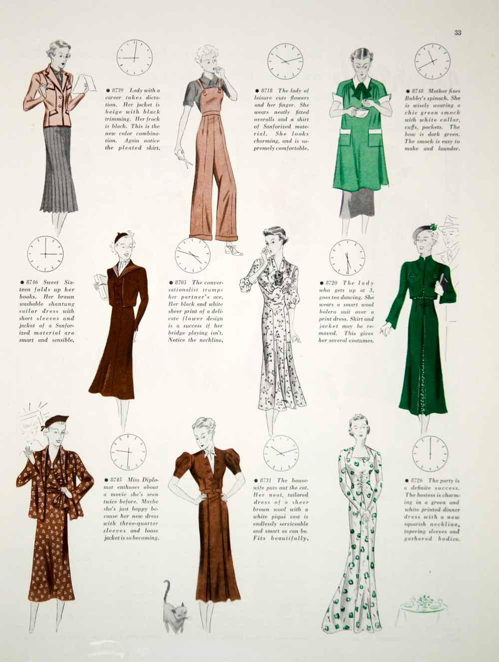 1937 Article Vintage 30's Fashion Women Housewife Dress Suit Career Gi Period Paper Historic Art LLC 1937 Article Vintage 30's Fashion Women Housewife Dress Suit Career Gi Period Paper Historic Art LLC