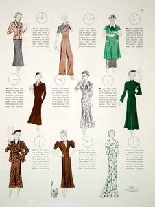 1937 Article Vintage 30's Fashion Women Housewife Dress Suit