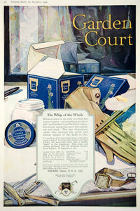 1919 Vintage Ad Garden Court Double Combination Skin Cream Face Powder Beauty