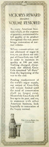1919 Ad Vintage Coca-Cola Coke Post World War I Advertisement Sugar Conservation