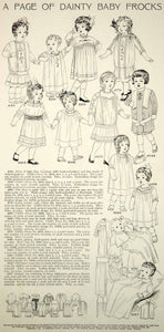 1913 Print Edwardian Fashion Illustrations Children Infants Baby Layet   Period Paper Historic Art LLC