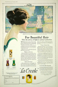 1920 Ad Vintage La Creole Hair Dressing Care Tonic Shampoo Beauty Memphis TN