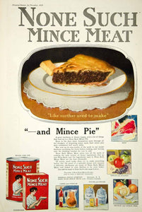 1920 Ad Vintage None Such Mince Meat Mincemeat Pie Filling Dessert Merrell-Soule