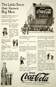 1921 Ad Vintage Coca-Cola Coke Soda Drink Small Town America Corner Drug Store