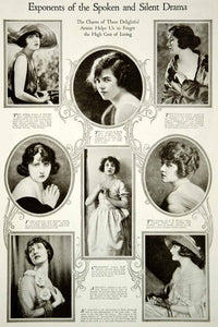 1920 Print Actresses Silent Film Era Louise Huff Martha Mansfield Elsie Ferguson