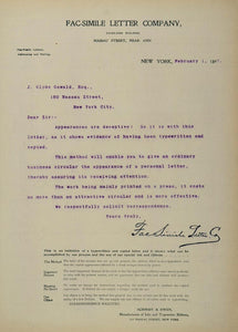 1897 Print Ad Schmidt Owen Ink Facsimile Letter UNUSUAL - ORIGINAL