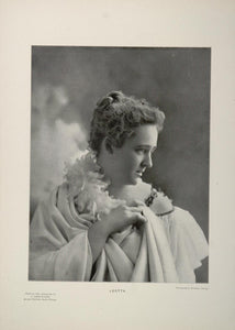 1897 Original Art Print Leotta Victorian Woman Portrait ORIGINAL HISTORIC IMAGE