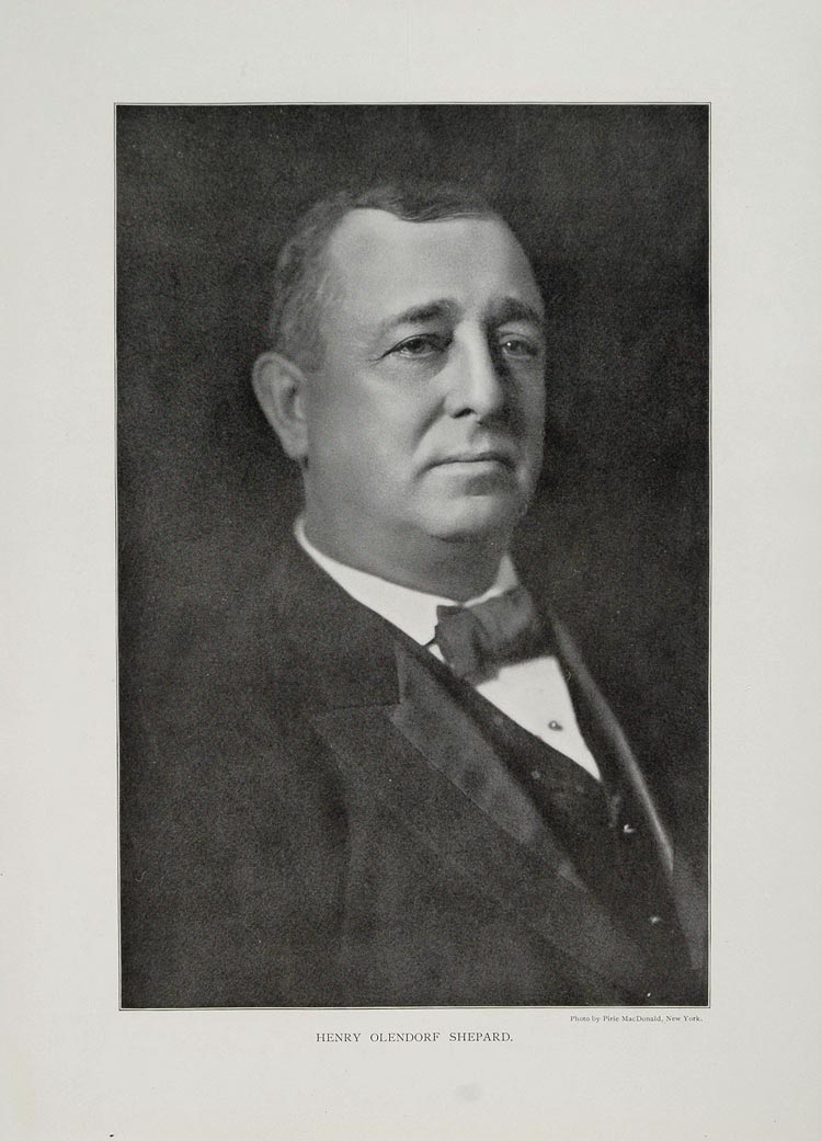 1901 Henry Olendorf Shepard Portrait Pirie MacDonald - ORIGINAL HISTORIC IMAGE