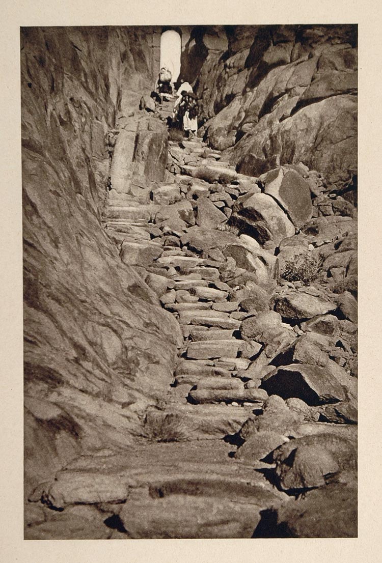 1926 Mount Sinai Confession Steps Path Moses Palestine - ORIGINAL PS1
