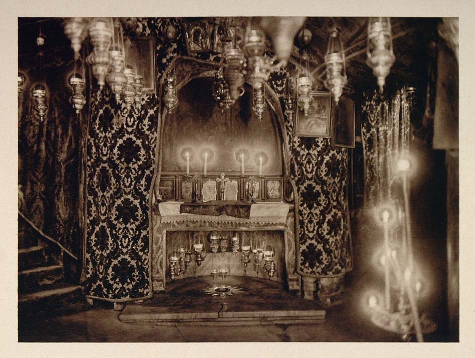 1926 Interior Altar Church Nativity Bethlehem West Bank - ORIGINAL PS1