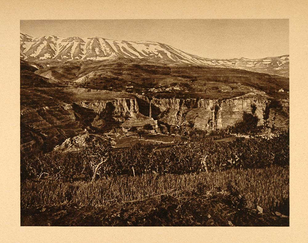 1926 Snow Mountains Landscape Lebanon Photogravure - ORIGINAL PHOTOGRAVURE PS2