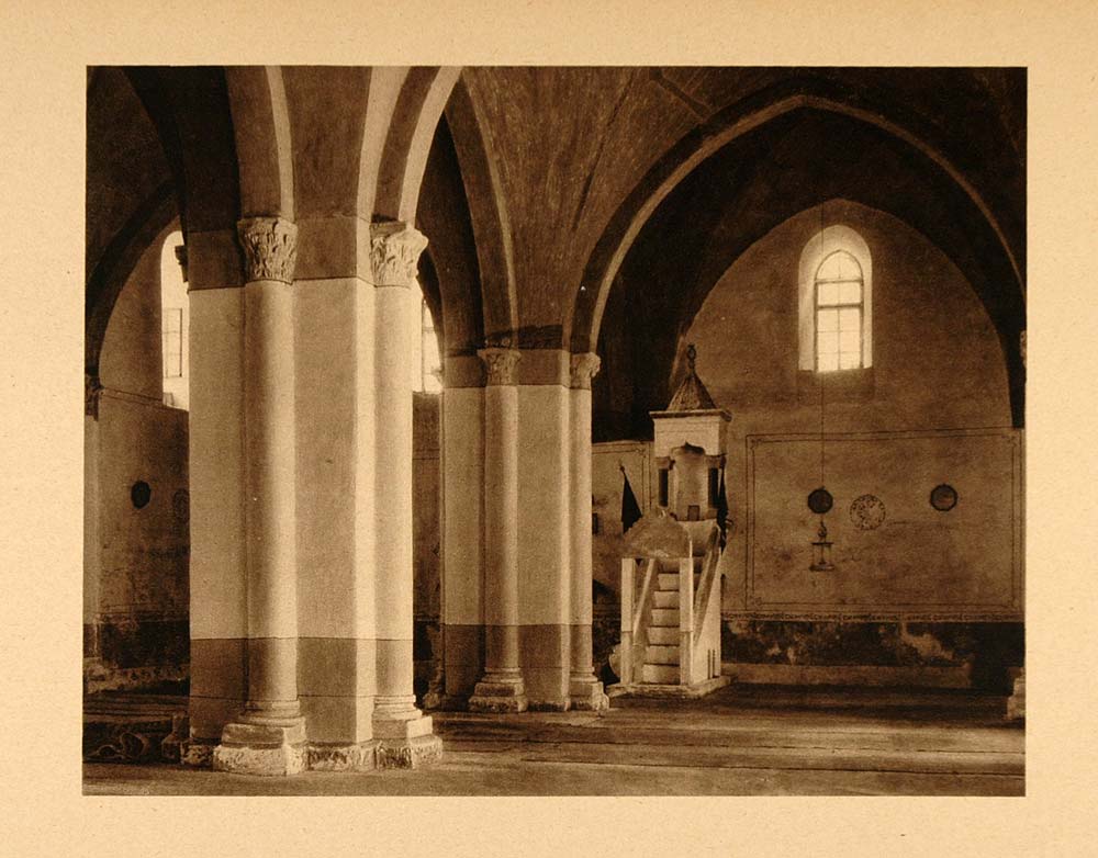 1926 Interior Mosque Crusader Church Samaria Palestine - ORIGINAL PS2