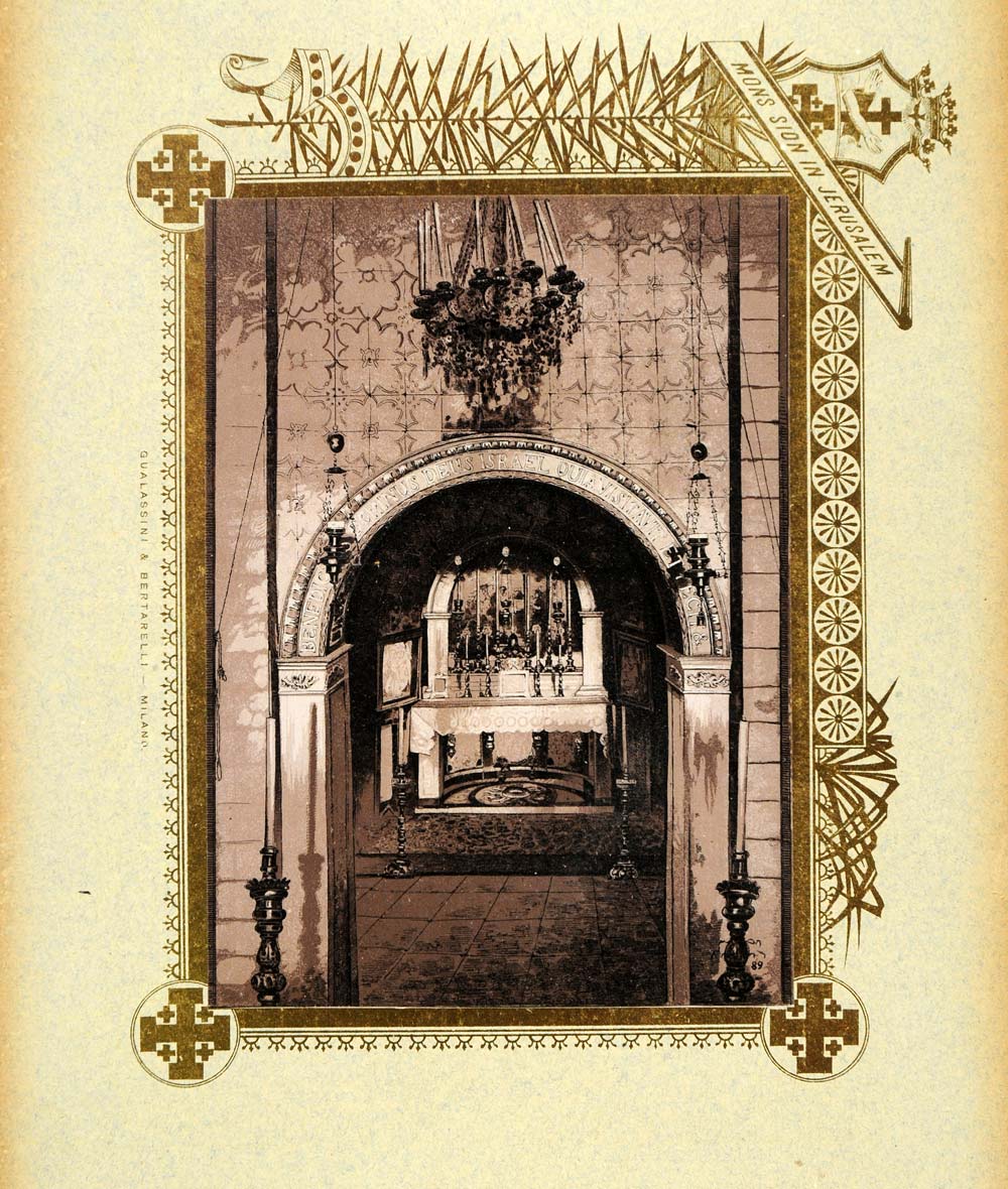 1893 Etching Ein Kerem Church St John the Baptist Birth - ORIGINAL PS3