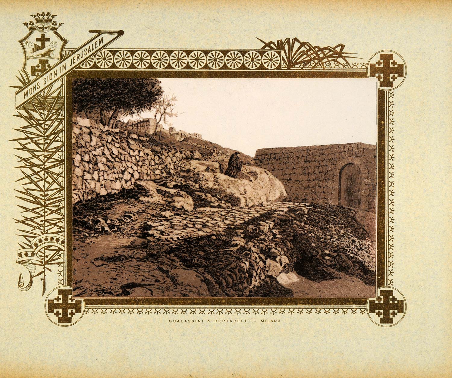 1893 Etching Damascus Ananias' House Ananiae Domus - ORIGINAL PS4
