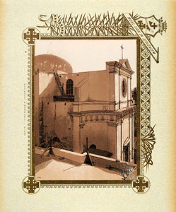 1893 Etching Cairo Church Assumption of Blessed Virgin - ORIGINAL PS4