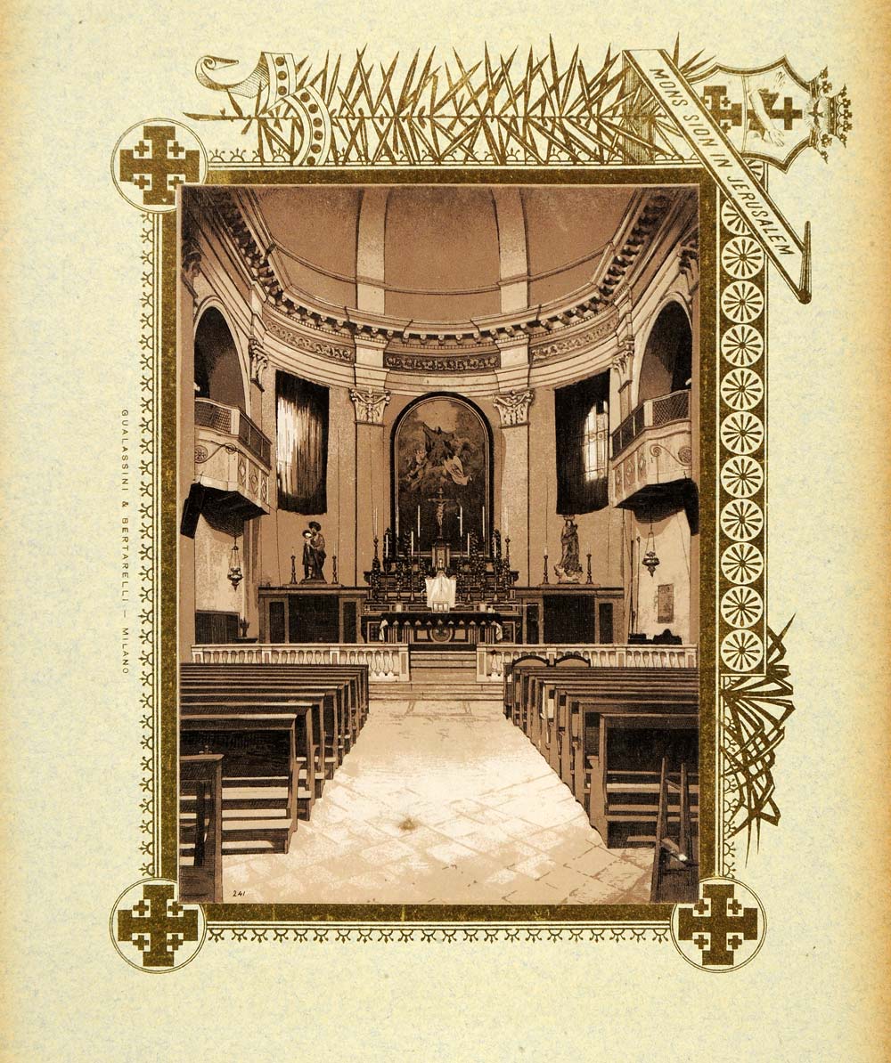 1893 Etching Cairo Church Assumption BV Interior - ORIGINAL PS4
