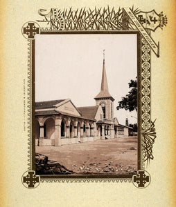 1893 Etching Isthmus Suez Port Teufik Church St. Helena - ORIGINAL PS4