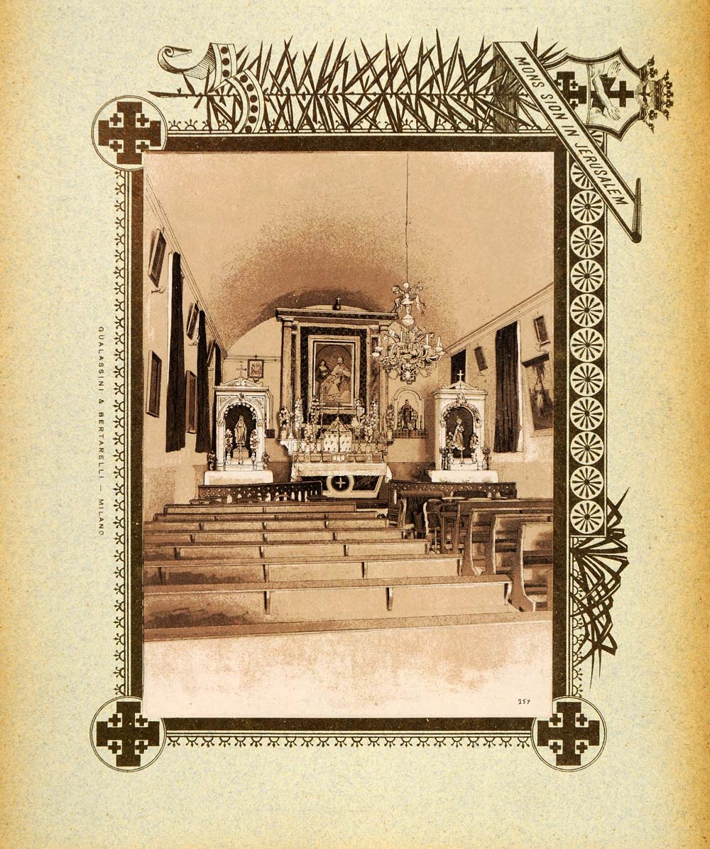 1893 Etching Isthmus Suez Church St. Francis Interior - ORIGINAL PS4
