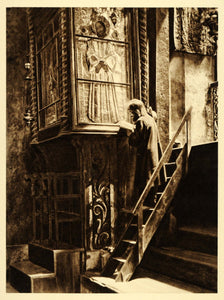 1925 Jerusalem Church of the Holy Sepulchre Monk Prayer - ORIGINAL PS5