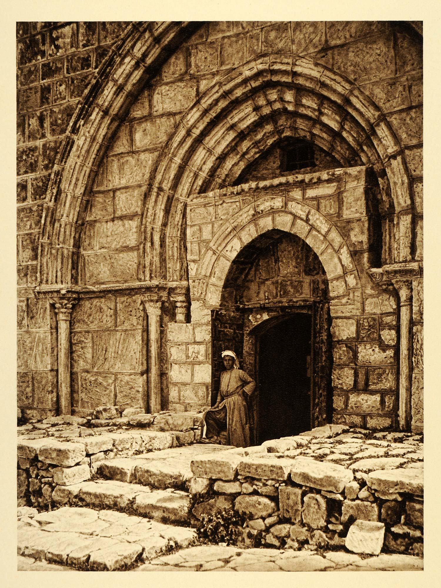 1925 Jerusalem Church Tomb of the Virgin Door Entrance - ORIGINAL PS5