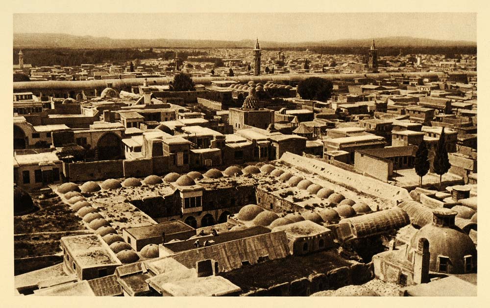 1925 Damascus Syria Panorama Buildings Photogravure - ORIGINAL PHOTOGRAVURE PS5