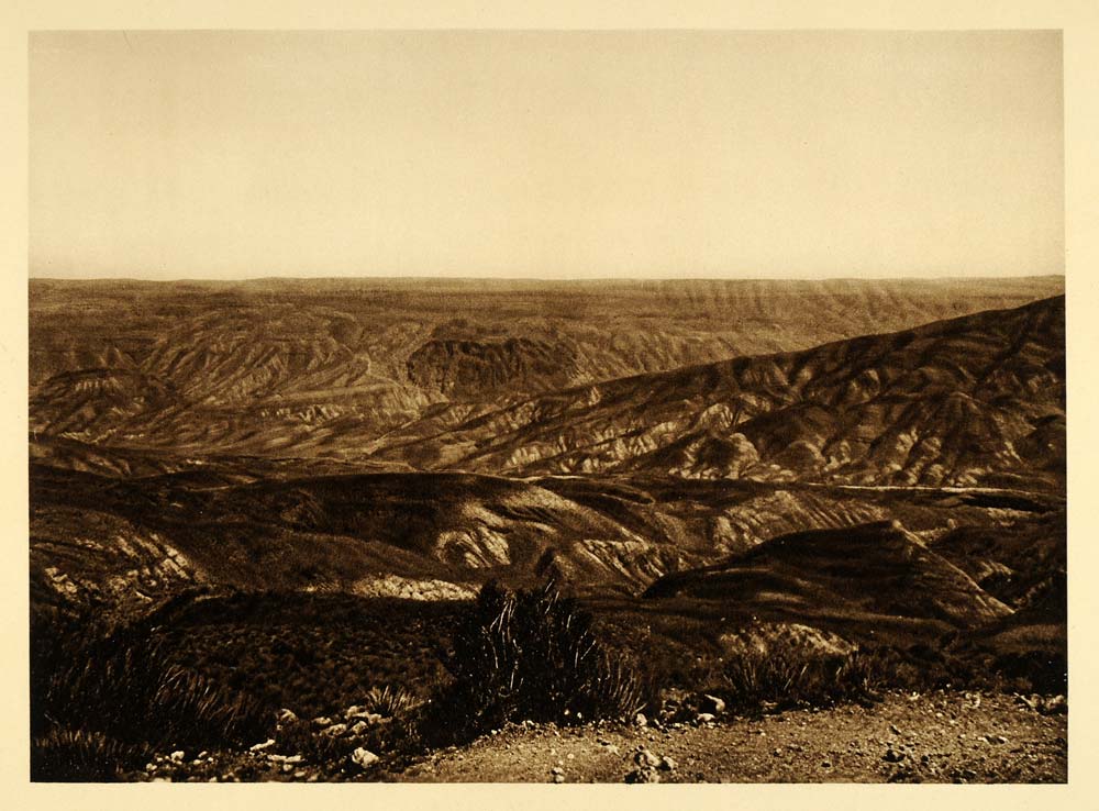 1925 Wadi el Hasa Arabian Desert Landscape Photogravure - ORIGINAL PS5