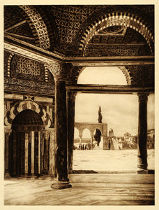 1925 Dome of the Chain Interior Temple Mount Jerusalem - ORIGINAL PS6