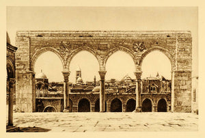 1925 Temple Mount Arcade Arches Architecture Jerusalem - ORIGINAL PS6