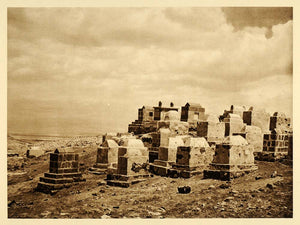1925 Tombs Judea Desert Landscape Graves Palestine - ORIGINAL PHOTOGRAVURE PS6