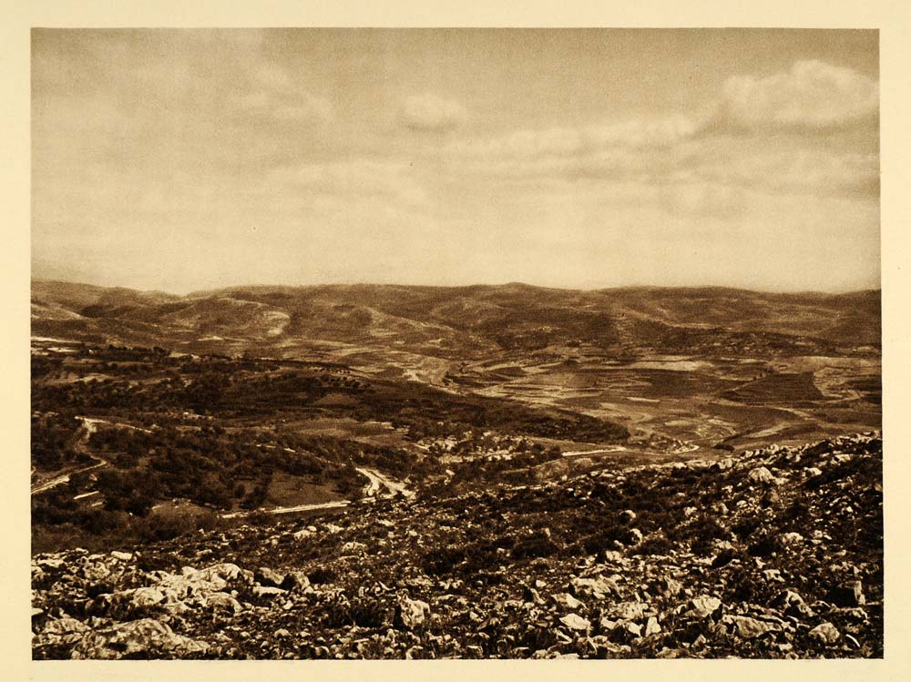 1925 Hauran Houran Mountain Landscape Syria Syrian - ORIGINAL PHOTOGRAVURE PS6