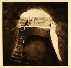 1925 Urfa Sanliurfa Ancient Cistern Turkey Photogravure - ORIGINAL PS6
