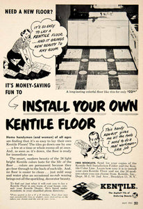 1951 Ad Kentile Floor Asphalt Tile Household Advertisement Brooklyn New PSC1