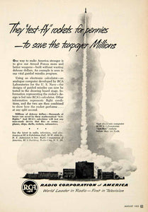 1951 Ad RCA Radio Corporation of America Armed Forces Guided Missiles PSC1