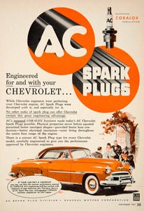 1951 Ad Chevrolet AC Spark Plug General Motors Car Parts Advertisements PSC1