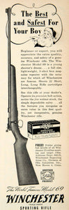1950 Ad Winchester Sporting Rifle Firearm Gun Hunting Santa Claus PSC1