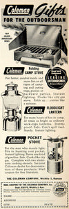 1950 Ad Coleman Floodlight Lantern Pocket Stove Camping Camp Gear PSC1