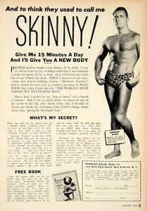 1950 Ad Charles Atlas 115 East 23rd Street New York Body Workout Regime PSC2