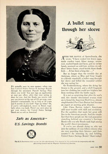1955 Ad Council PSA US Savings Bonds Clara Barton American Civil War PSC3