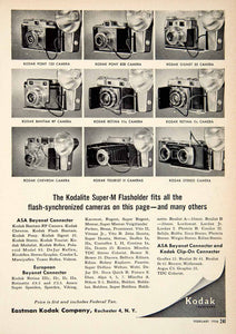 1956 Ad Eastman Kodak Pony Signet Bantam RF Retina Chevron Camera PSC3