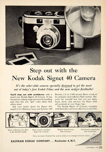 1956 Ad Eastman Kodak Signet 40 Camera Photography M2 Ektanon Lens PSC3