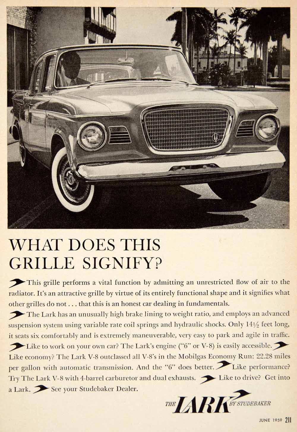 1959 Ad Studebaker-Packard Lark 4 Door Sedan Car Classic Automobile PSC3
