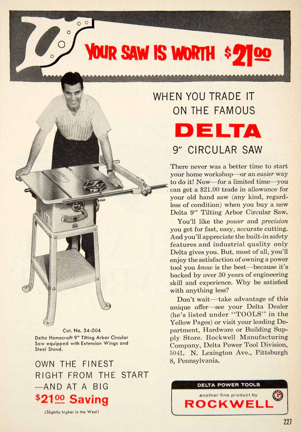 1959 Ad Delta Rockwell Homecraft