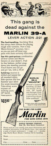 1956 Ad Marlin 39-A Mountie Rifle Gun Hunting Sportsman Firearm New Haven PSC3