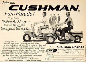 1959 Ad Cushman Road King Super Eagle Scooter Moped Motorcycle PSC3