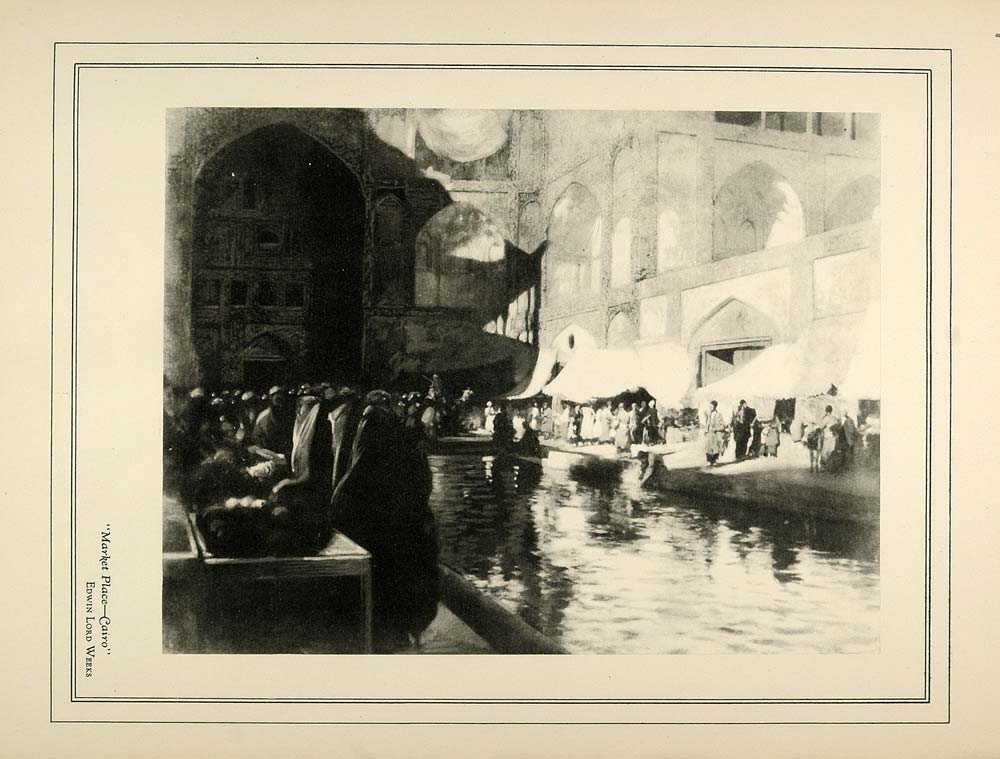 c1930 Print Paramount Market Place Cairo E. Lord Weeks ORIGINAL HISTORIC PT1
