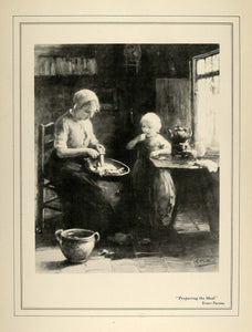c1930 Print Paramount Preparing The Meal Evert Pieters ORIGINAL HISTORIC PT1